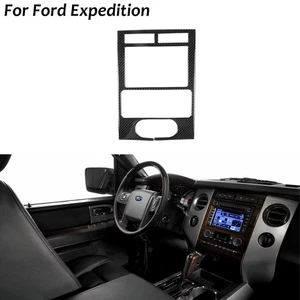 Consola central de fibra de carbono real CD AC panel embellecedor para Ford Expedition 2007-2014 - Imagen 1 de 9
