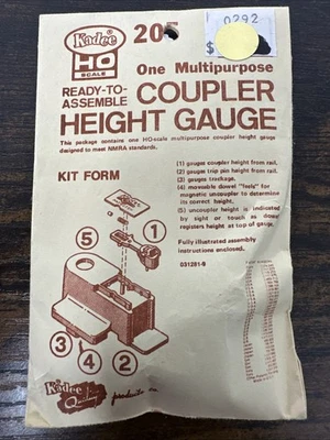 Kadee HO Scale #205 Multi-Purpose Coupler Height Gauge Kit 1:87 NOS! - Image 1 of 3
