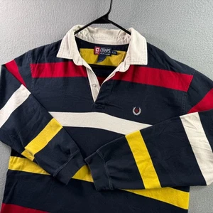 Vintage Chaps Ralph Lauren Rugby Shirt Herren XL Preppy Langarm Polo Baumwolle - Bild 1 von 13