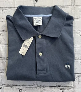 BROOKS BROTHERS Slim Fit Polo Men's Large Blue Casual Shirt NWT - Picture 1 of 5