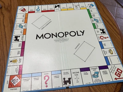 Vintage Monopoly Game Board Parker Brothers Replacement Board Only 1961 - NICE!! - Image 1 of 4