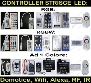 CONTROLLER Telecomando per striscia led RGB RGBW Colore singolo IR RF 12-24v - Foto 1 di 19