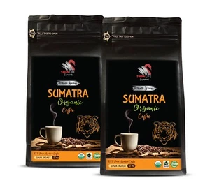 Coffee with unique flavor - SUMATRA ORGANIC COFFEE WHOLE BEANS - Coffee 2 Pack - Picture 1 of 7