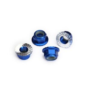 Traxxas 5mm Aluminum Flanged Nylon Locking Nuts (Blue) (8447X) Maxx/UDR