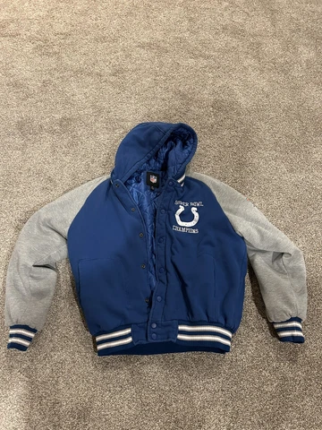Vintage Indianapolis Colts 2006 NFL Super Bowl XLI Champion Bomber Jacket Size L Cover