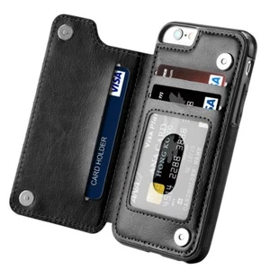 Funda plegable de cuero para billetera con soporte para tarjetas para Apple iPhone 11 Pro XS Max X 8 7 6 Plus - Imagen 1 de 29