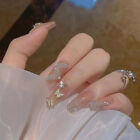 Silver Alloy Nail Art Diamond Jewelry Flowing Mini Butterfly Nail Sticker De ❤HA