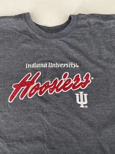 INDIANA UNIVERSITY HOOSIERS Men's Size XXL CLASSIC GRAY T-Shirt SHORT SLEEVE - Picture 1 of 7