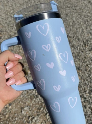 Adesivo de vinil Stanley Tumbler Accessories 40 oz 30 oz mini coração X20 - Imagem 1 de 4