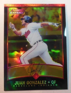 2001 Bowman Chrome Gold Refractor #68 Juan Gonzalez 96/99 - Picture 1 of 11