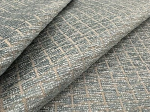 GP & J Baker Small Scale Geometric Weave Upholstery Fabric- Vortex / Azure 4 yds - Picture 1 of 4