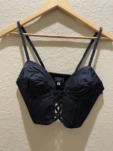 VERSUS GIANNI VERSACE Vintage Runway Crop Bustier Satin Top 24 | 38 - Bild 1 von 7