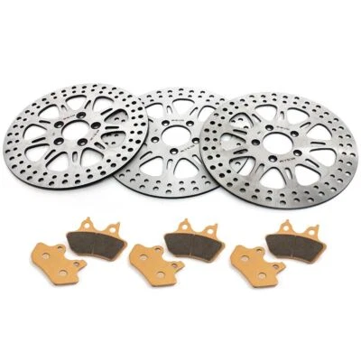 Front Rear 11.5" Brake Rotors Free Pads Touring Electra Glide Road King 2000-07 - Image 1 of 4