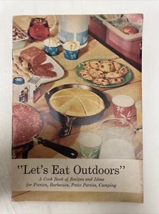 Vintage "Let's Eat Outdoors" Barbeque Recipe Pamphlet - Picture 1 of 7