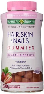 Nature's Bounty Hair Skin and Nails, 230 Gummies, 230 Count (Pack of 1) - Picture 1 of 2