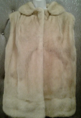 WOMEN REAL MINK FUR VEST COAT SLEEVELESS JACKET PLUS SIZE XL EXTRA LARGE 2XL 18W - Image 1 of 4