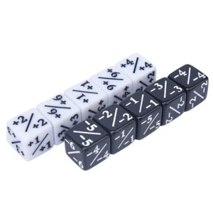 10pcs 5 Positive +1/+1 & 5 Negative -1/-1 Dice Counters For Magic The Gathering - Afbeelding 1 van 10