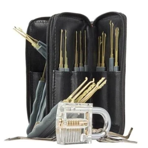 24-tlg Dietrich Lockpicking Lock Pick Set Nachschließen mit 1 Schlösser Werkzeug - Bild 1 von 9
