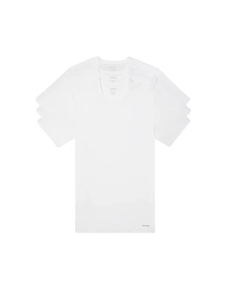 Calvin Klein Cotton Slim Fit 3-Pack Crewneck T-Shirt - NB4013 - Image 1 of 1