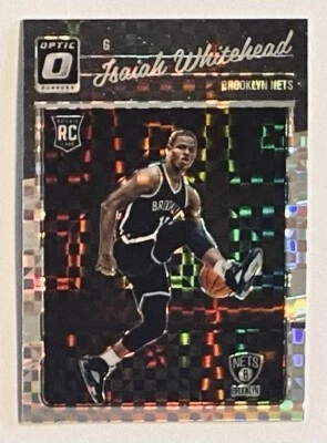 2016-17 Optic Isaiah Whitehead Checkerboard Prizm Rookie Refractor SSP RC #184 - Image 1 of 4