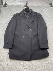 Lauren Ralph Lauren Trenchcoat Herren 48 lang schwarz Lagenlook Kragen Wollmischung - Bild 1 von 12