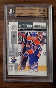 2011 2011-12 SP GAME USED RYAN NUGENT-HOPKINS AUTHENTIC ROOKIES 19/99 BGS 9.5 - Picture 1 of 2