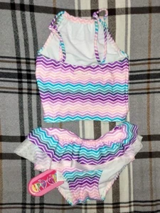 Cupid Swimsuit Girl Size 2 Pink Purple Baby Tankini 2-Piece Bathing Suit Swim - Picture 1 of 3
