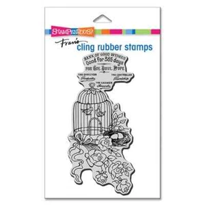 Estampilla de goma Stampendous Mini Slimline Adling: banco Birdhouse CSM105 fabricación de tarjetas - Imagen 1 de 2