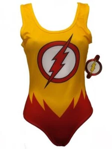 Nuevo The Flash DC Originals Disfraz Mujer Tallas M-L-XL Body con Broches de presión - Imagen 1 de 8