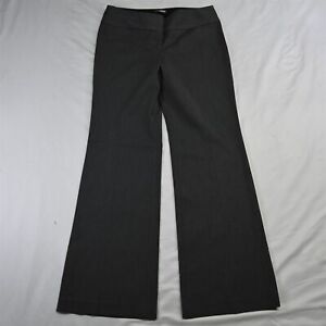 NEW Express 8 Gray Editor Wide Waistband Flare Stretch Womens Dress Pants