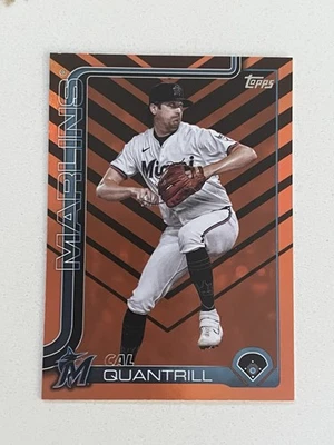 Cal Quantrill Miami Marlins 2025 Topps Update Holiday Parallel #US191 - Image 1 of 2