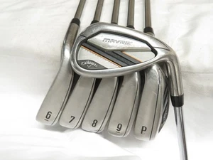 Used Callaway Mavrik Iron Set 6-PW,AW TT Elevate 95g Stiff Flex Steel Shafts - Picture 1 of 9