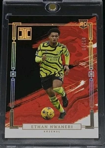 2023-24 Panini Impeccable EPL Ethan Nwaneri RC Gold /10 Arsenal Soccer - Picture 1 of 3