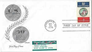 4 '70 FDCs Honoring Servicemen, POWs on Fleetwood Artmaster SC#1421 1422 - Picture 1 of 4