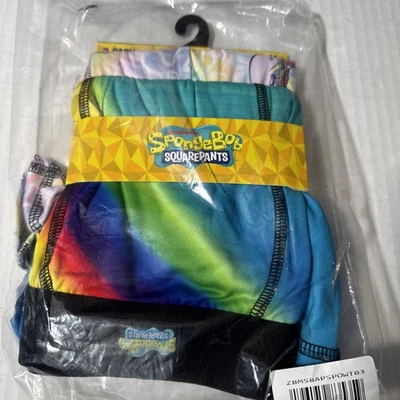 Spongebob Squarepants 2 Pack Men's Boxer Briefs Size XL  Nickelodeon Pink Blue - Image 1 of 4