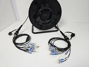 AV - Broadcast MPO/MTP 12c APC Trunk Fibre Optic Cable Deployable 200m ST Tails - Picture 1 of 7