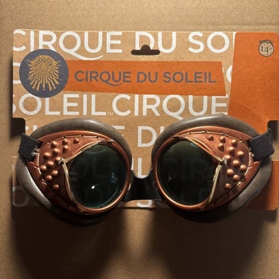 Gafas de Disfraz Steampunk Machinist Cirque Du Soleil con Lentes Verdes Foto 1 de 4