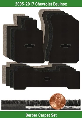 Conjunto de tapete berbere personalizado para Chevrolet Equinox 05-17 com logotipo (3 peças) #CF1 - Imagem 1 de 4