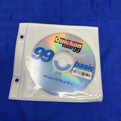 Intuit Quicken Basic 99 Software Disc for Win 95/98/NT4 - CD ONLY!!!! - Image 1 of 4