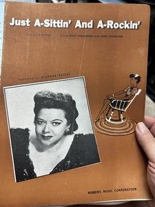 B 1945 Native American MILDRED BAILEY sheet music ‘Just A-Sittin’ - Picture 1 of 1