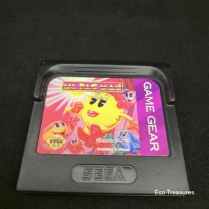 Ms. Pac-Man (SEGA Game Gear) Authentic Cartridge W/ Clear Case. Vintage. Clean - Picture 1 of 7