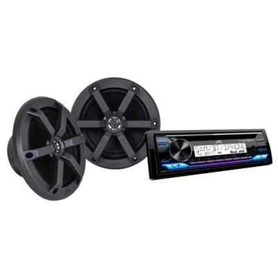 JVC Marine CD Receiver + Pair of 6.5" 2-Way Marine Speakers - Image 1 of 3