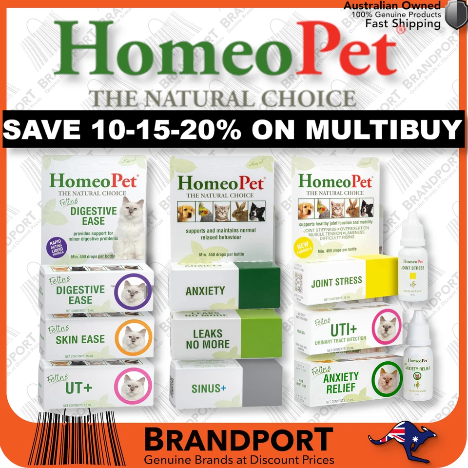 Homeopet Leaks No More, Joint Stress, Anxiety, Cat UT, Skin Ease, Digestive Ease - image 1 of 1