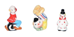 Vintage Bug House Clowns Miniature Set of 3 Made in Taiwan & Japan - Picture 1 of 7