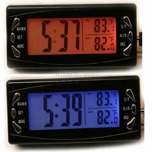 Multifunktions Uhr+Thermometer Innen Außen für Auto NEU - Bild 1 von 8