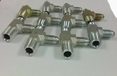 2605-04-04-04 1/4" JIC TO 1/4" JIC TO 1/4" JIC STEEL TEE FITTINGS (LOT OF 10) - Image 1 of 3