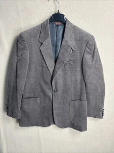 Haband Lions Den Brown Waffle Pattern Men's Sport Coat 42R 2 Leather Buttons - Picture 1 of 13