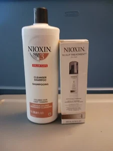 Nioxin System 3 Shampoo 33.8+ Sys 4 Scalp Treatment, Colored Hair Light Thinning - Picture 1 of 5