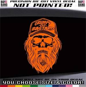 Grumpy Old Bastard Vinyl Decal Sticker SUV Car Truck Window Trucker Biker Funny - Picture 1 of 8