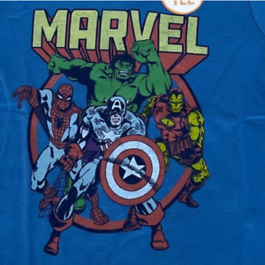 T-shirt Marvel Toddler 4T neuf avec étiquettes Spider Man Iron Man Captain America Hulk
